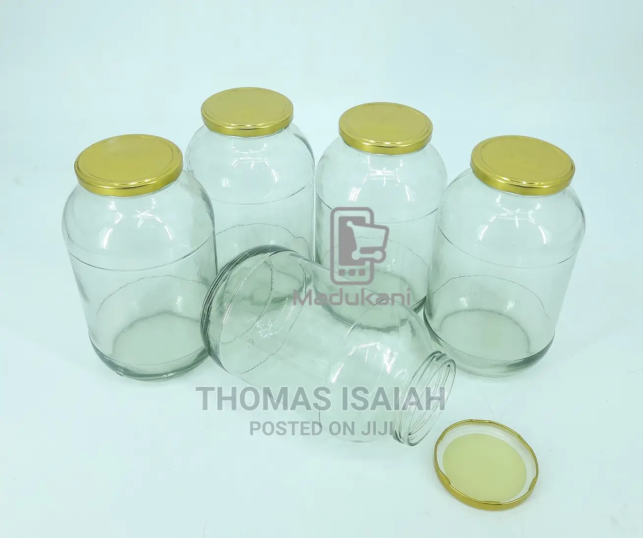 5pcs 1000ml Glass Jars Mason Jars With Pop Lids