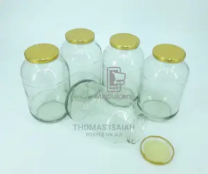 5pcs 1000ml Glass Jars Mason Jars With Pop Lids