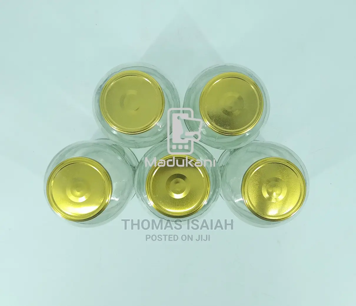 5pcs 1000ml Glass Jars Mason Jars With Pop Lids