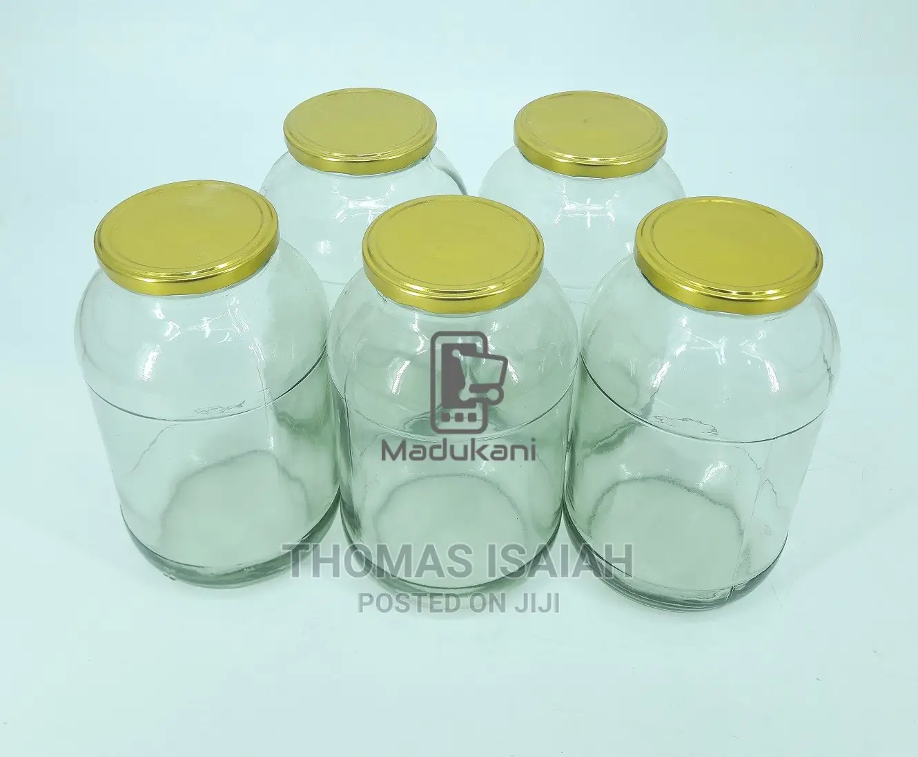 5pcs 1000ml Glass Jars Mason Jars With Pop Lids
