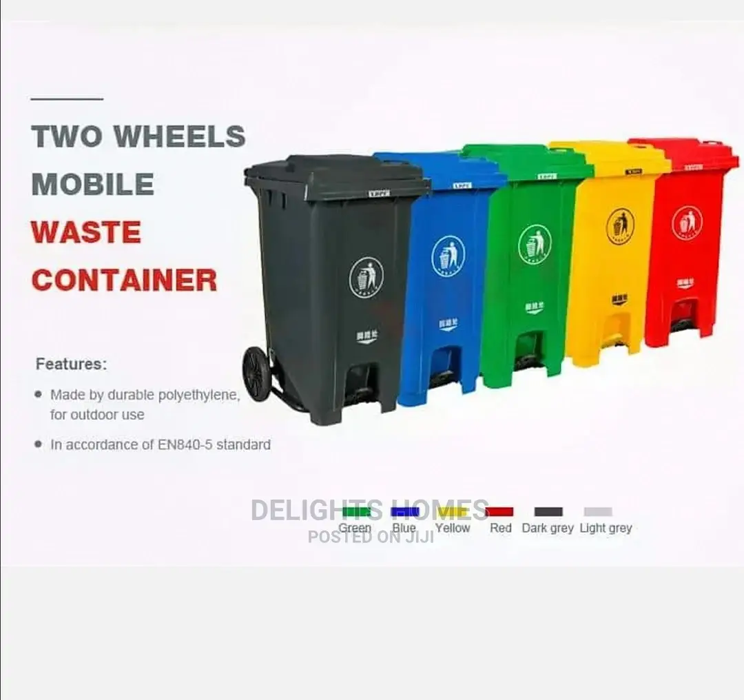 100 Litres Dustbin With Wheels and Pedal