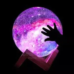 Galaxy Lamp 16 Colors 3D Star Moon Light With Wood Stand, R