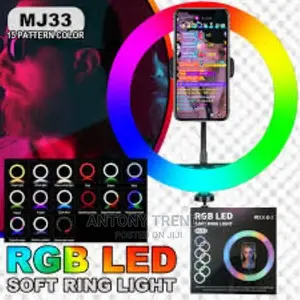 13inch Rgb LED Selfie Ring Fill Light With 1.6M Tripod Stand