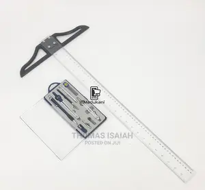 Technical Drawing Set and 60cm 24 Inch T Square