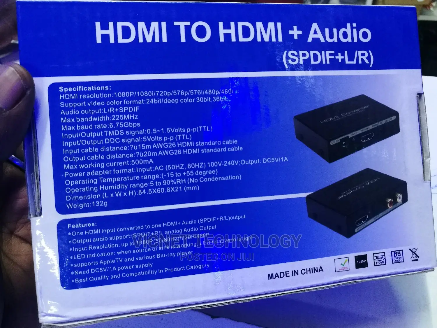 HDMI to HDMI + Audio (Spdif L/R)