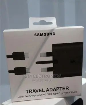 Samsung Fast Charger (25W) Type C- Type C Cable.