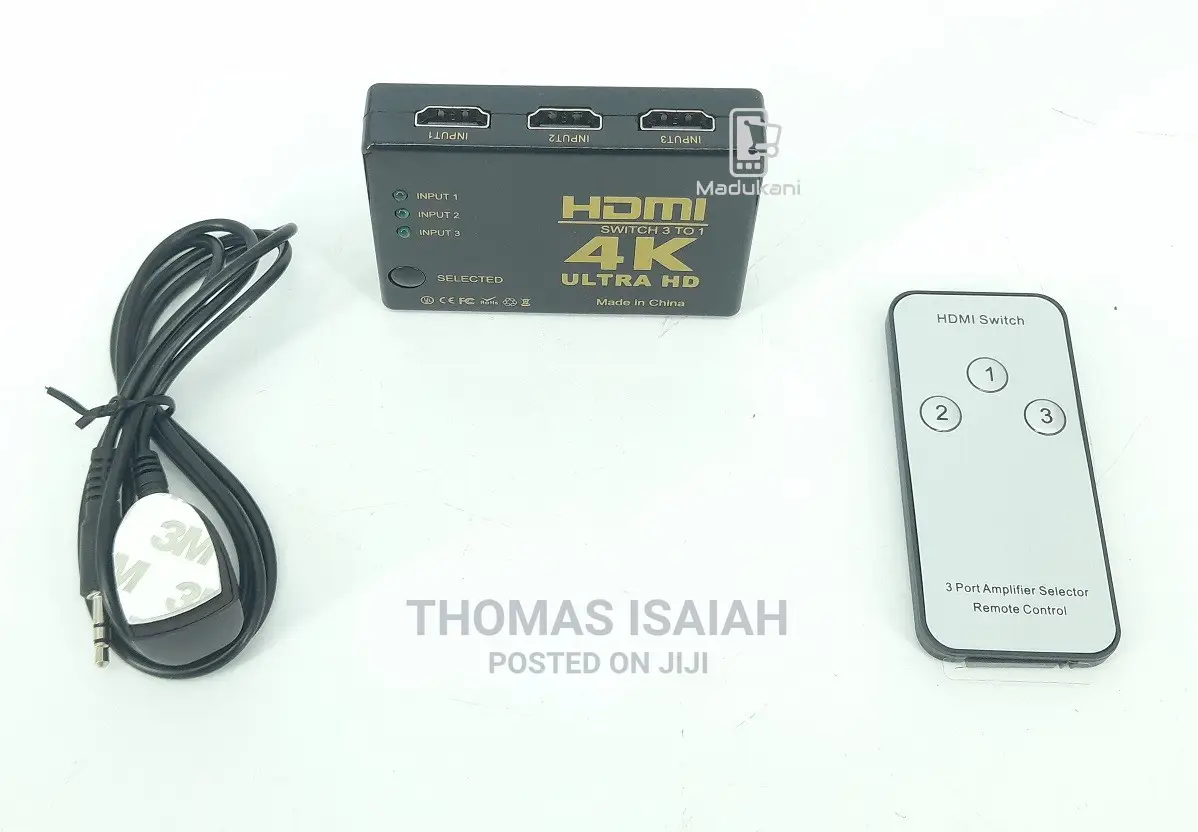 3 Port HDMI Switch 4K Full HD 1080P With Remote