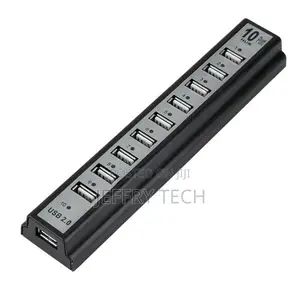 10 Port USB 2.0 External HUB With Power Adapter for PC MAC C
