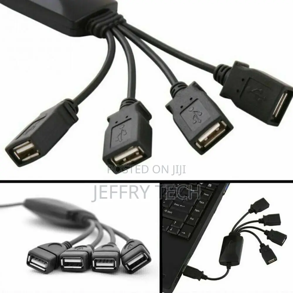 4 Port USB 2.0 High Speed Hub Octopus Splitter 480 Mbps For