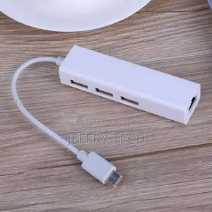 USB-C USB3.1 Type C to USB RJ45 Ethernet Lan Adapter Hub Cab