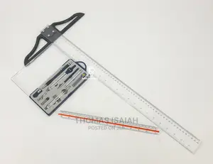 Technical Drawing Set With 300mm Scale Ruler, 600mm T Square