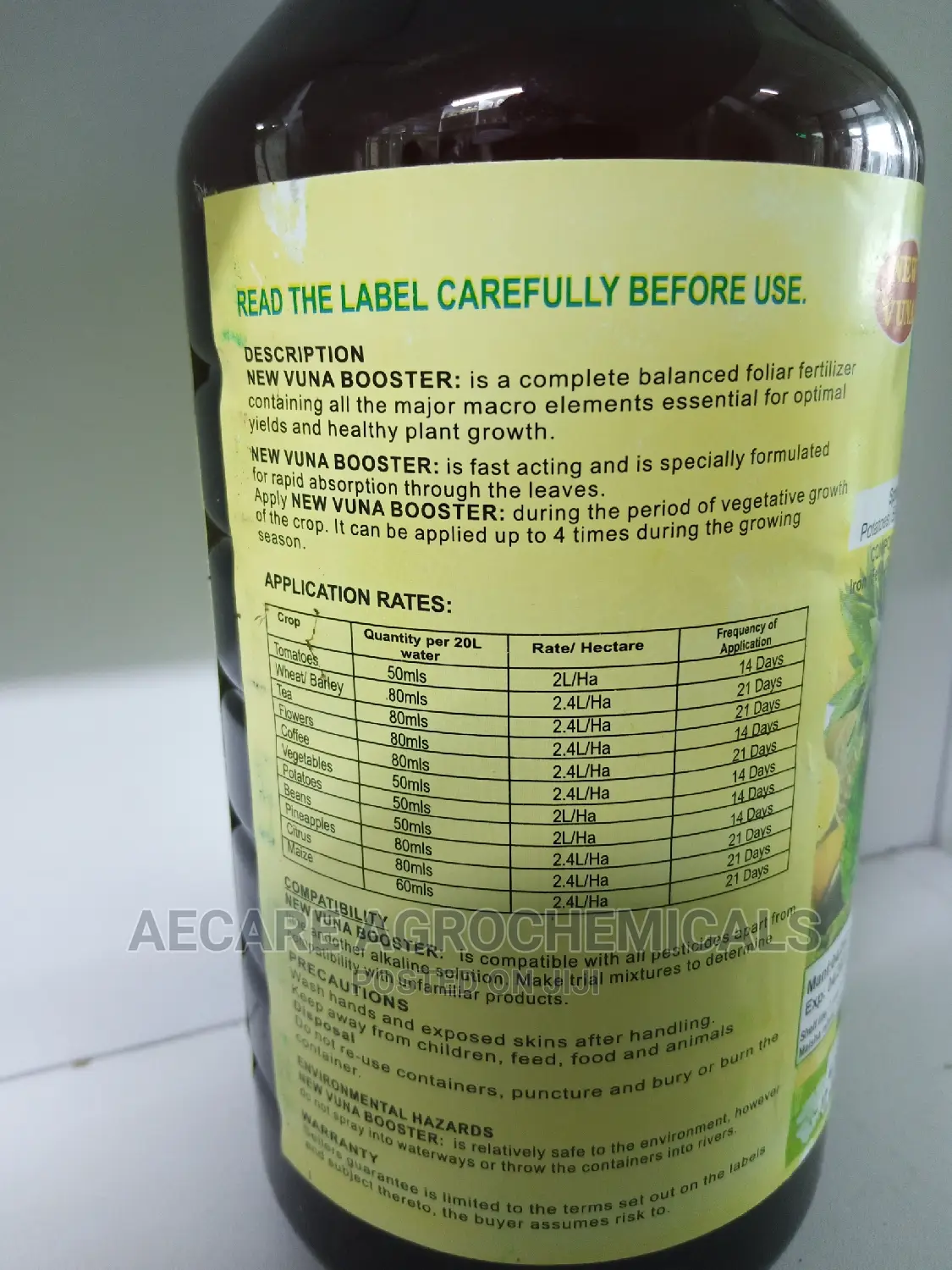 Booster Foliar Fertilizer 1 Litre