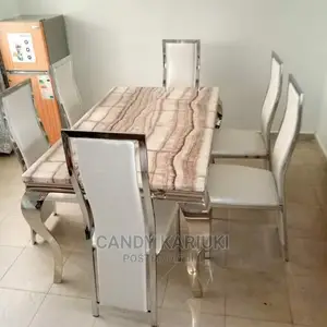 6 Seater Marble Dining Table