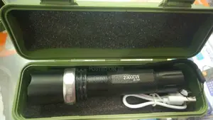 Aluminum Alloy USB Rechargeable Led Flashlight Torch