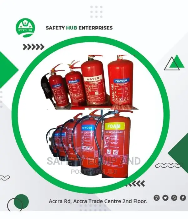 Fire Extinguishers Available (Co2, Foam, Water, Dry Powder)