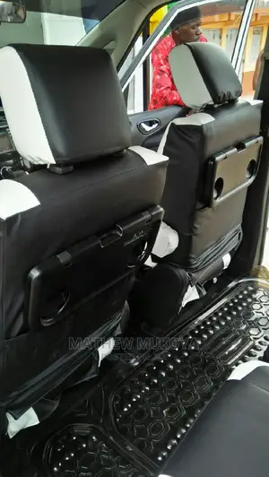 Black Blended With White Car Seat Covers