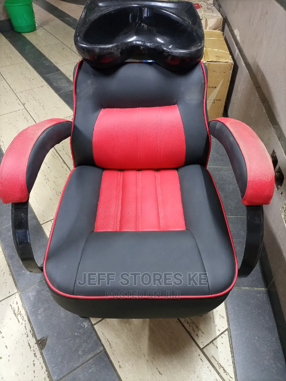 Red/Black Shampoo Sink