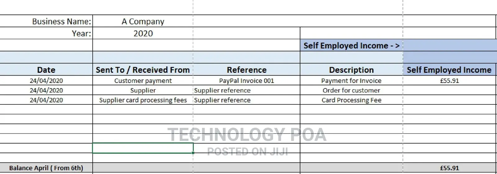Accounting Template Excel