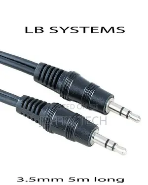 5m 3.5mm Mini STEREO Jack to Jack Male Aux Cable Audio Auxil