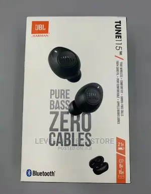 JBL Tune 115TWS Bluetooth Earbuds With Charging Case - New