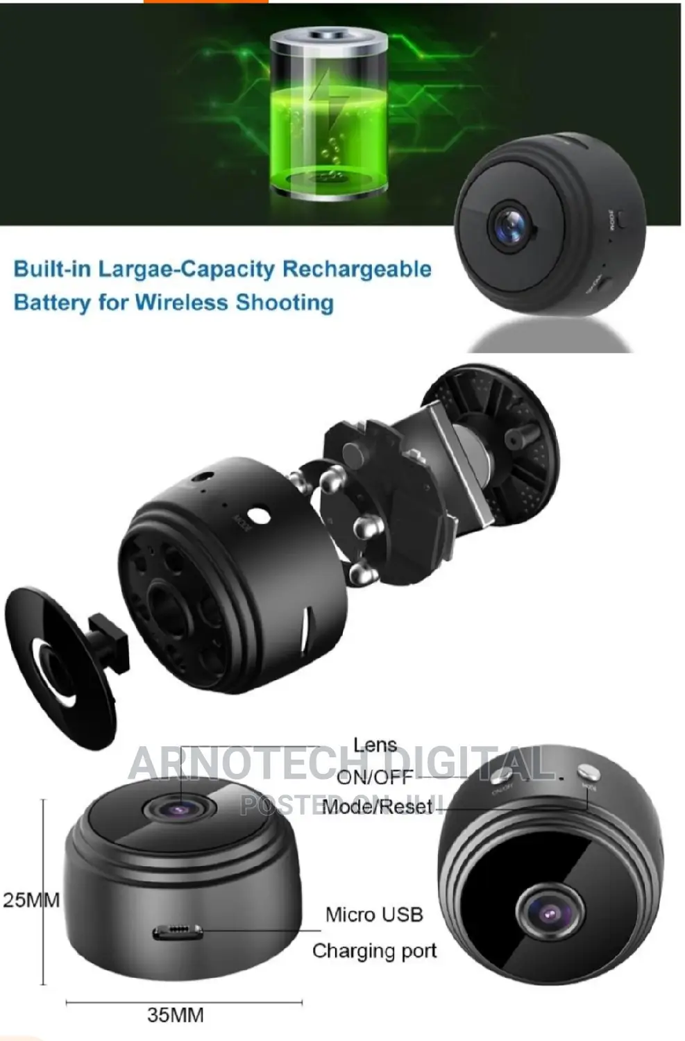Wifi Wireless Mini CCTV Spy Camera