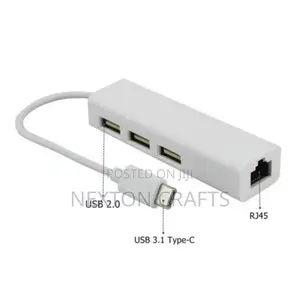 Type C to Ethernet Adapter +2.0hub