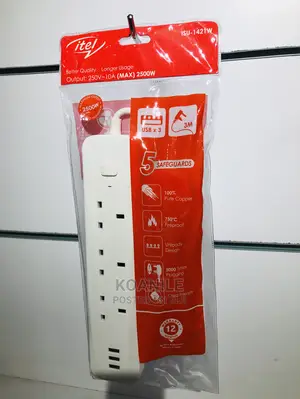 Itel Extension Cable With 3 USB Ports