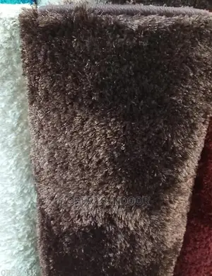5*8 Brown Turkish Fluffy Soft Carpet