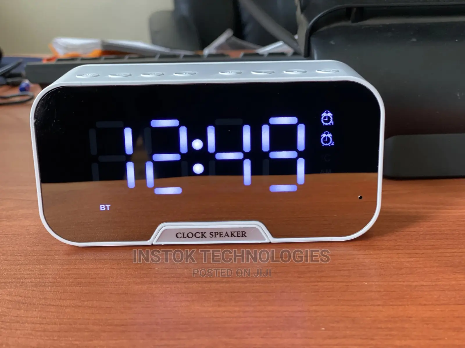 Digital LED Backlit Mirror Alarm Clock With Bluetooth, Fm Me