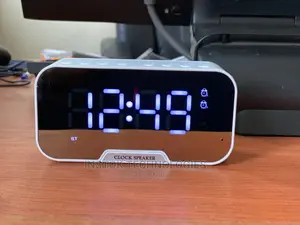 Digital LED Backlit Mirror Alarm Clock With Bluetooth, Fm Me