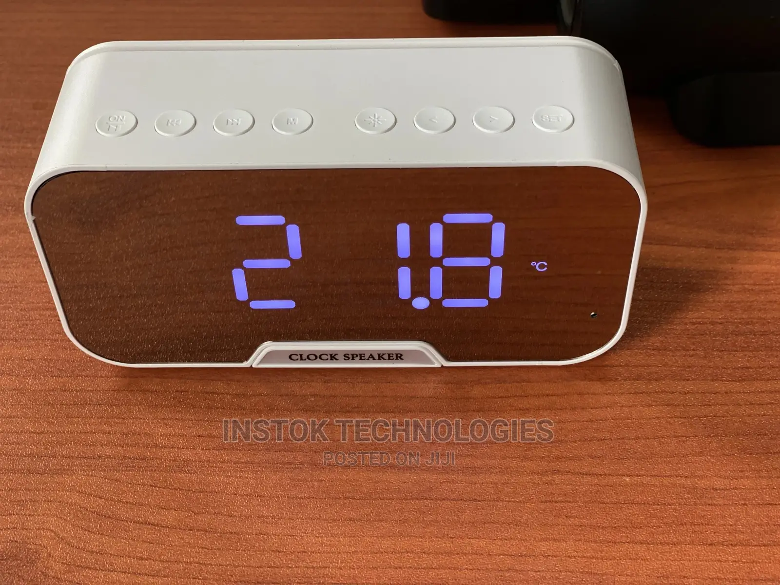 Digital LED Backlit Mirror Alarm Clock With Bluetooth, Fm Me