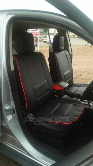 Red Piping Car Seat Covers