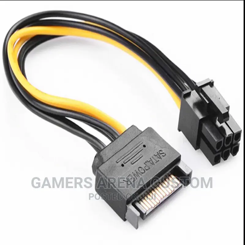 Sata 15 Pin to 6 Pin Pci Express (Pcie) Graphics Adapter