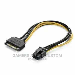 15pin Sata Power to 6pin Pci-E Pci Express Adapter Cable