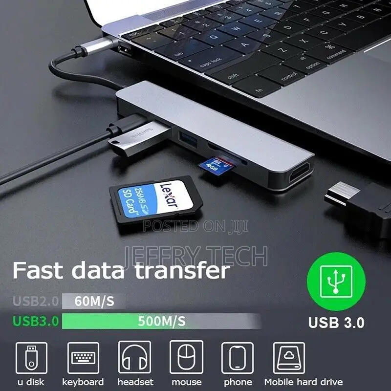 3/6/7/8 in 1 USB-C HUB Type-C Adapter Macbook/Windows Multi