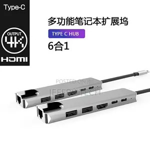 6 in 1 USB-C HUB Type-C USB Adapter Dock Macbook Pro Multi 3