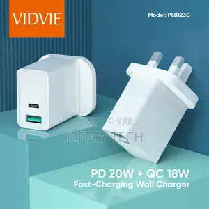 Vidvie Latest 20W Type-C Pd Charger UK Qc18w CE Certified US