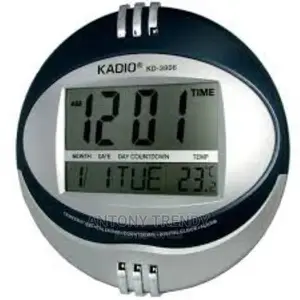 Blue Kadio Digital Wall Clock