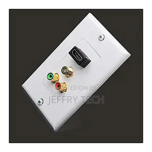 Wall HDMI + TV + 2 RCA Connector AV Socket Panel/Wall Plate