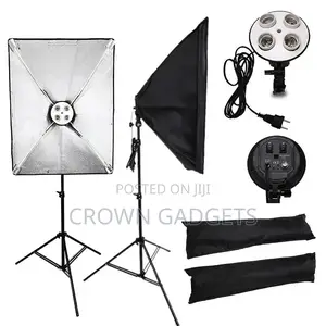 2 Pcs 50x70cm Lighting Four Lamp Softbox Kit