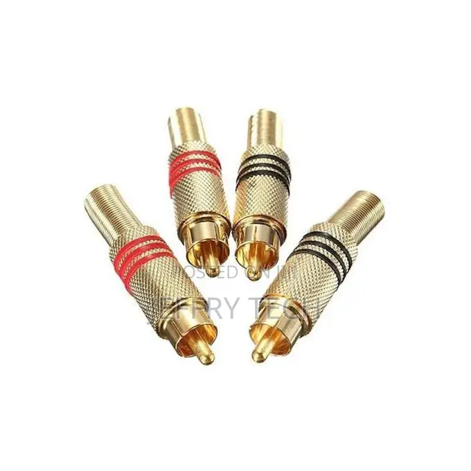 RCA Male Plugin Connectors Gold Plated