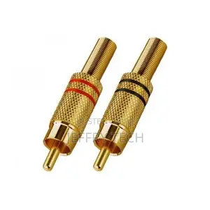 RCA Male Plugin Connectors Gold Plated