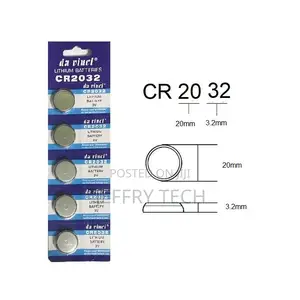 CR2032 Lithium Cell Coin Button Battery 5pcs