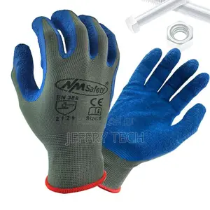 Textured Rubber Industrial Safety Gloves 1pair