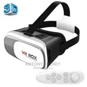 Virtual Reality 3D Glasses Headset With Bluetooth Remote VR
