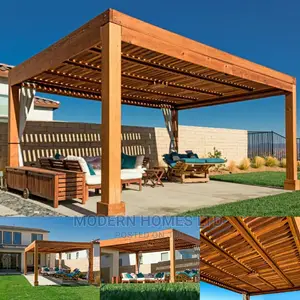 Modern Fat Wood Pergola