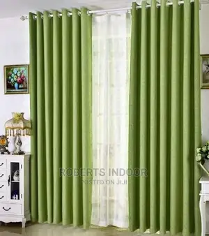 Green Elegant Linen Curtains