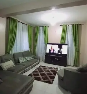 Green Linen Modern Stylish Curtain