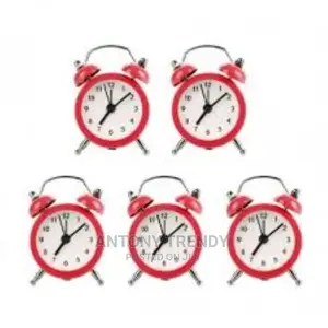 1 Pc Bell Alarm Clock With Light and Snooze - Red