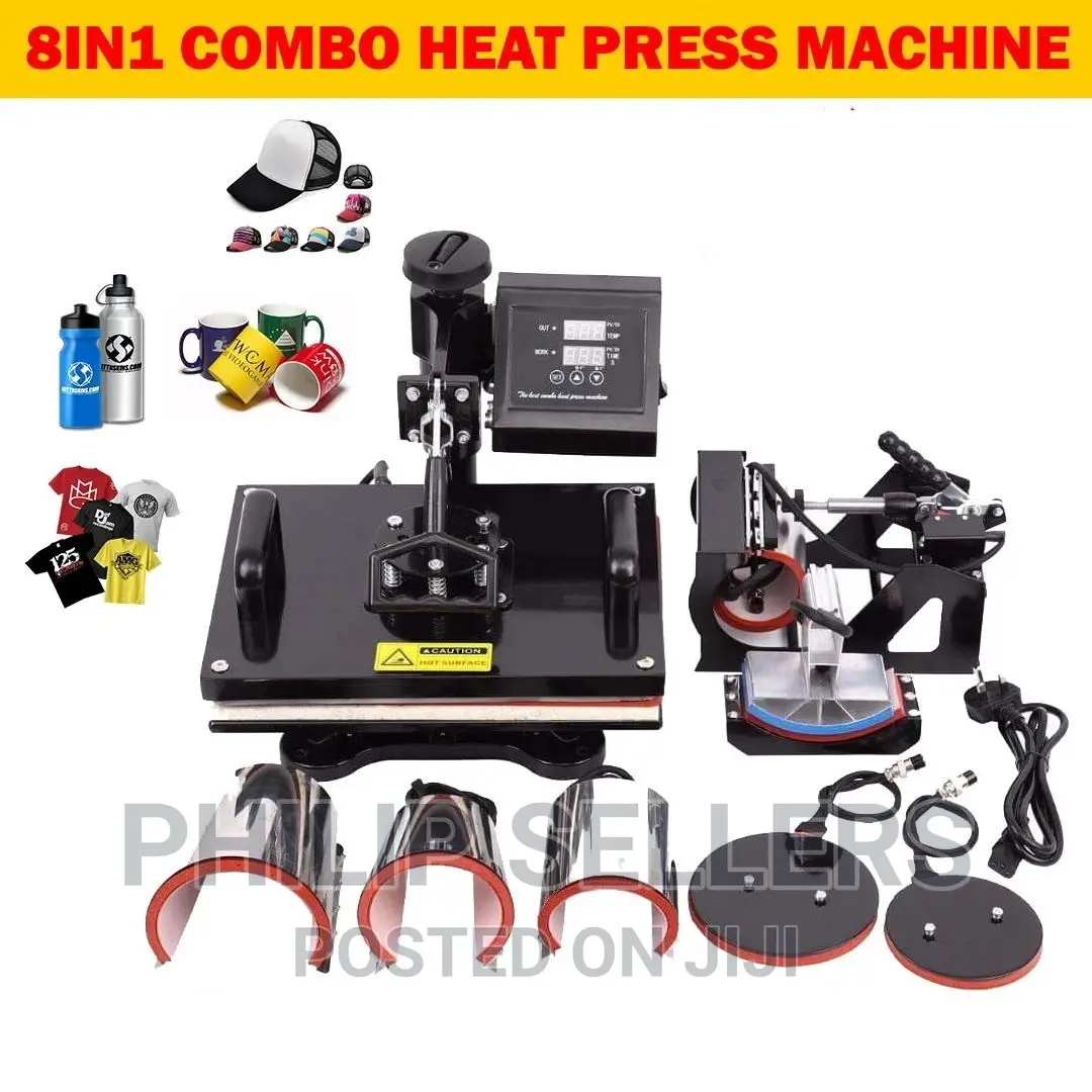 8-In-1 Combo Heat Press Machine